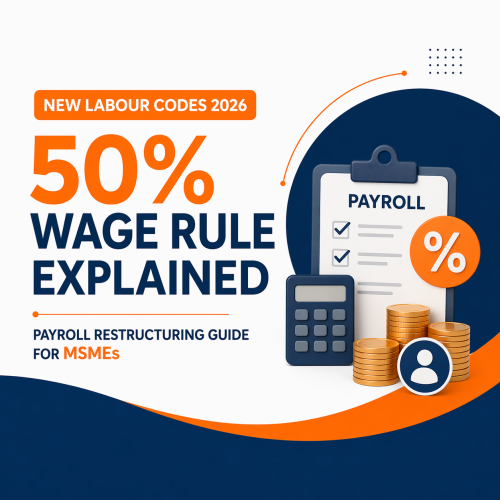New Labour Codes 2026: 50% Wage Rule Explained – Payroll Restructuring Guide for MSMEs.
